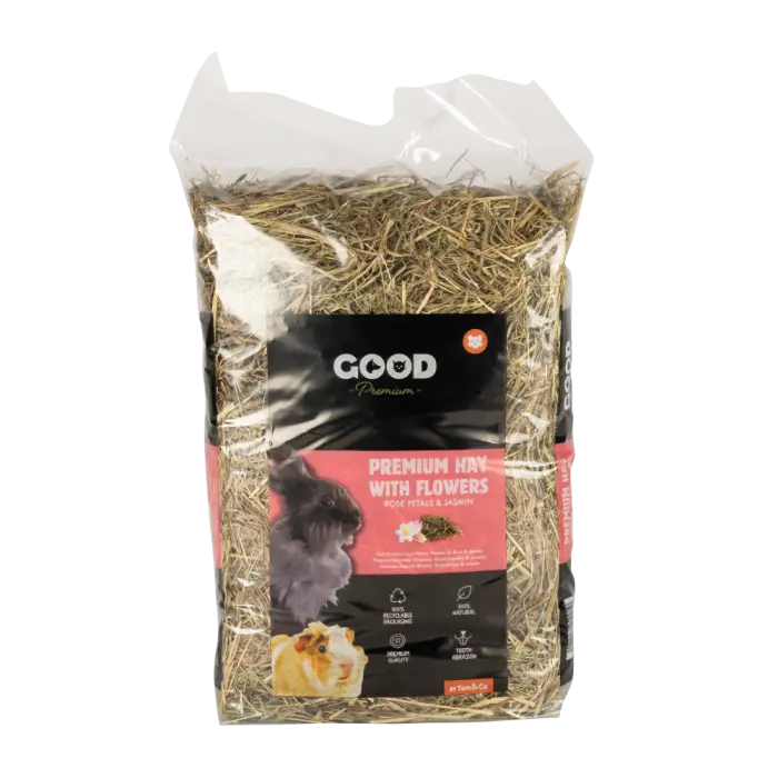 Réduction Good Premium Foin Fleurs Petales Rose/jasmin pour Rongeurs 500g