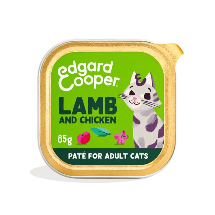 Edgard & Cooper Barguettes pour Chat Adult à l&rsquo;agneau/poulet 85g Nouvelle Collection