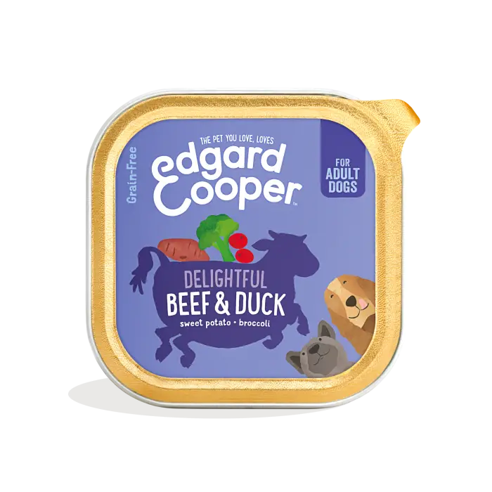 Jusqu&rsquo;à Épuisement Des Stocks Edgard & Cooper Boeuf & Canard Boîtes pour Chien 150g