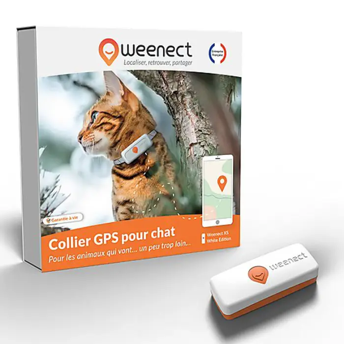 Weenect Xs Collier Gps Pour Chat 28g 6×2,4×1,5 Cm Blanc/orange Remise
