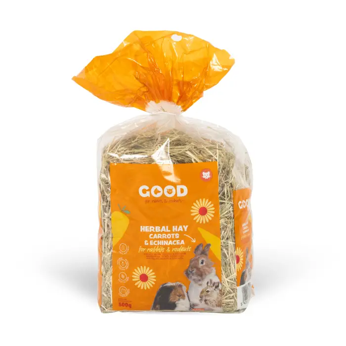 Good Foin Aux Herbes Carottes & Echinacea pour Rongeurs Prix Promo