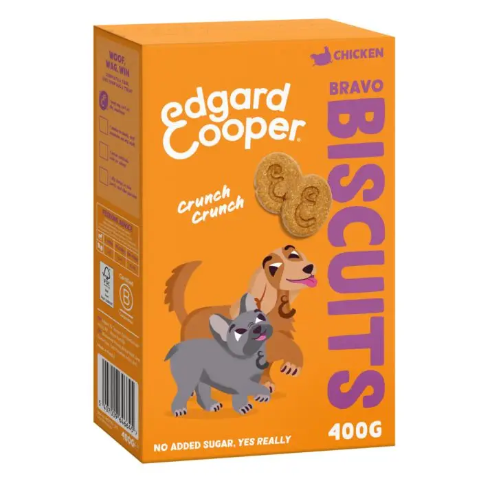Edgard & Cooper Cookies Poulet Friandises Naturelles pour Chien 400g Nouvel Arrivage