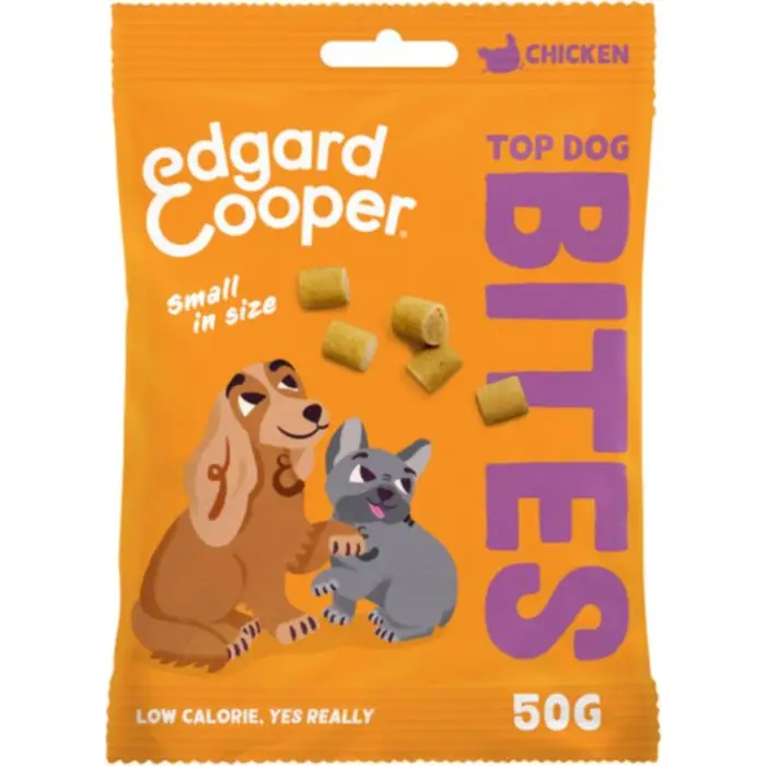 Edgard & Cooper Bites Poulet Friandises Naturelles pour Chien 50g Promotion