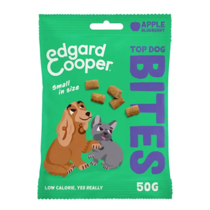 Edgard & Cooper Bites Pomme & Myrtille S pour Chien 50g Vente Directe