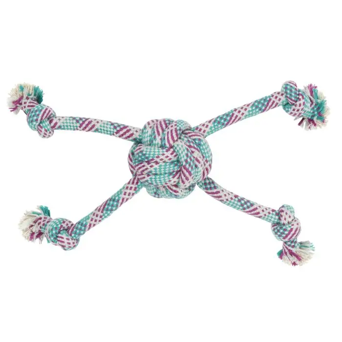 Yogi Family Balle Multicolore Nouée pour Chien 32×7,5cm Offre Exclusive