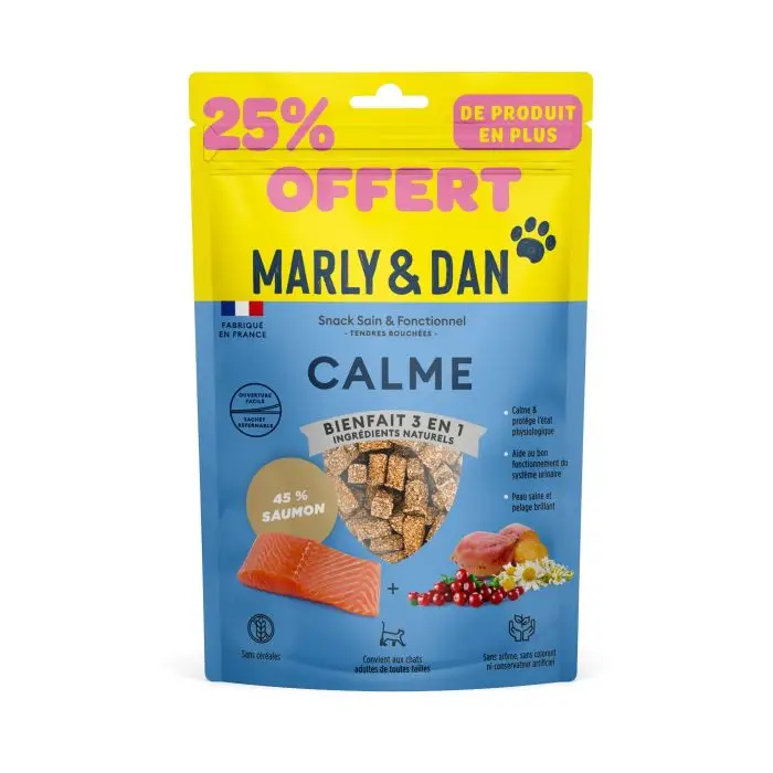 Offre Spéciale Marly & Dan Tendres bouchées Calme Chat +25% Offert