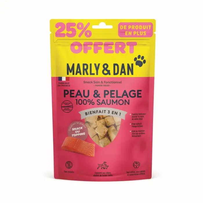 Marly & Dan Freeze Dried Peau et Pelage Chien +25% Offert Commander Vite