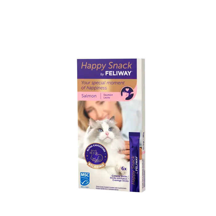 Feliway Happy Snack Friandises Pour Chat Au Saumon 6x15g Quantité Limitée