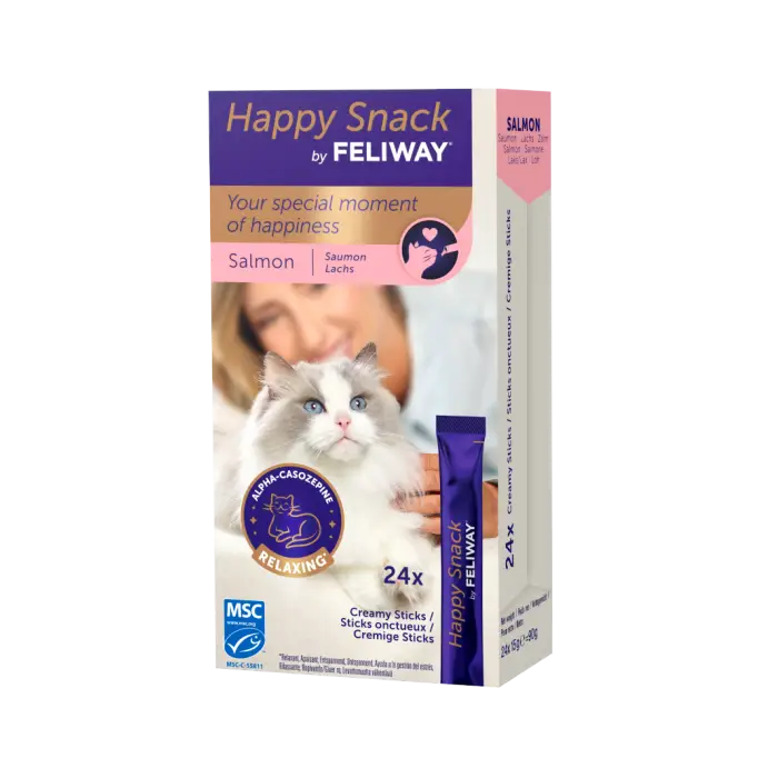 Feliway Happy Snack Friandises Pour Chat Au Saumon 24x15g Expédition Rapide