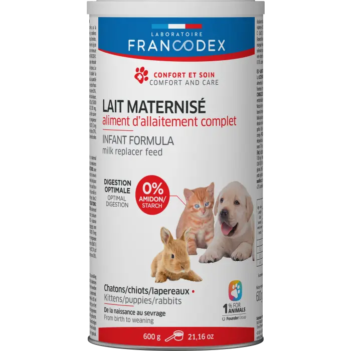 Produit De Marque Francodex Lait Maternisé Aliment d&rsquo;Allaitement Complet pour Chatons Chiots Lapereaux