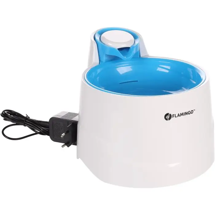 Prix Cassé Flamingo Fontaine A Eau Bellagio Bleu pour Chien & Chat 2000ml