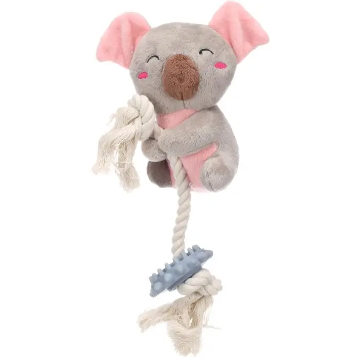 Authentique Flamingo Jouet Chiot Didi Koala Avec Corde Gris