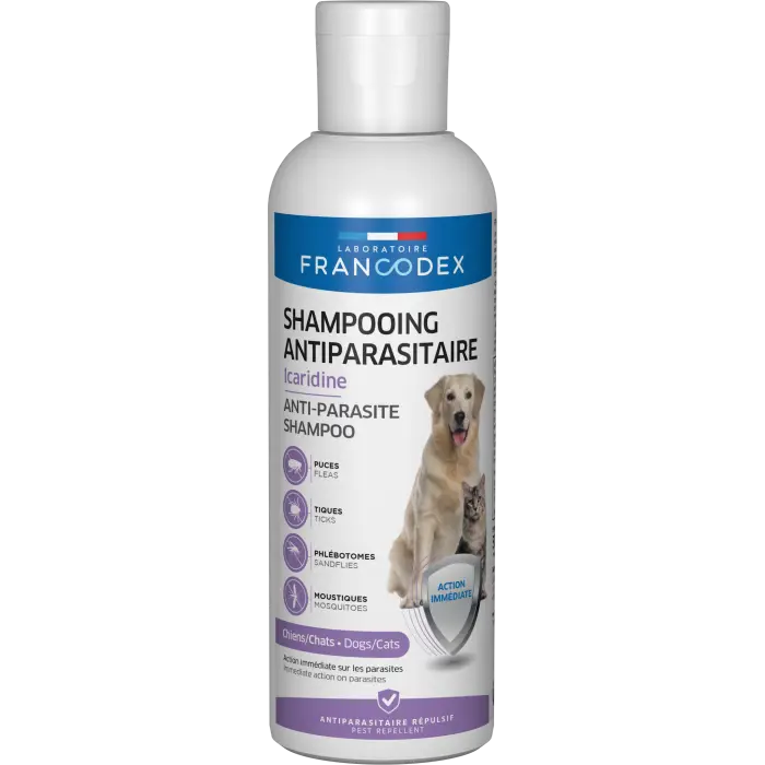 Francodex Shampooing Antiparasitaire En Icaridine Pour Chiens Et Chats 250ml Certifié