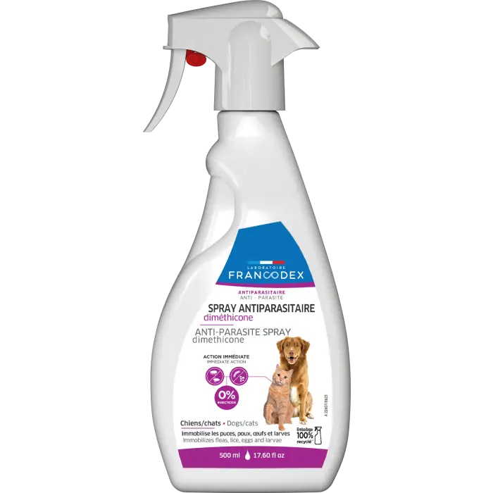 Francodex Spray Antiparasitaire En Diméthicone Pour Chien Et Chats 500ml Livraison Express