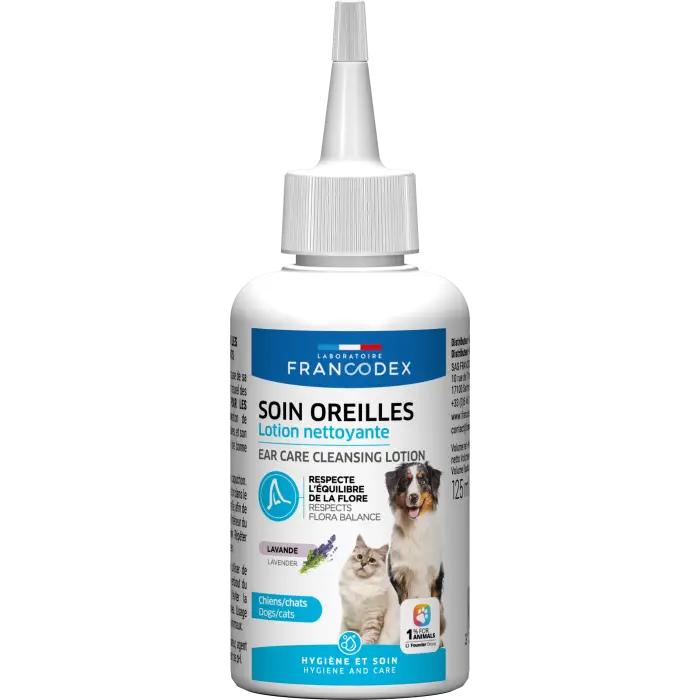 Retour Gratuit Francodex Soin Oreilles Loition Nettoyante Pour Chiens Et Chats 125ml