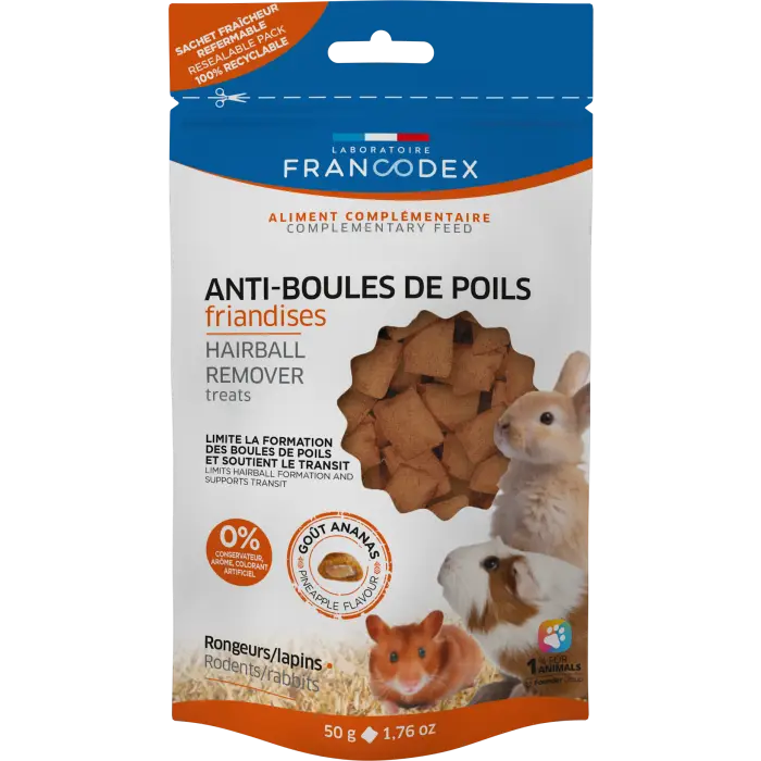 Prix Promo Francodex Anti-Boules De Poils Friandises Pour Rongeurs Et Lapins 50g