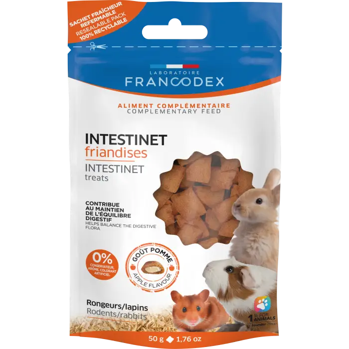 Livraison Express Francodex Intestinet Friandises Pour Rongeurs Et Lapins 50g