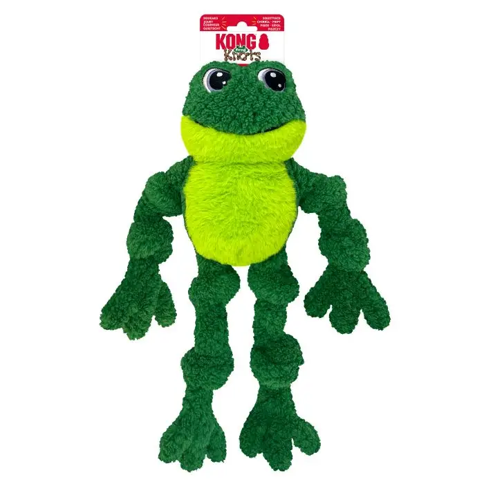 Kong Knots Grenouille Peluche Verte pour Chien 46cm Dernière Chance