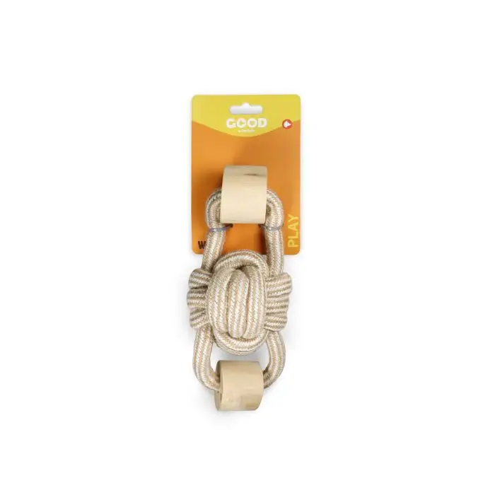 Good Corde à Tirer pour Chien avec Nœud & Bois de Café Vente Flash