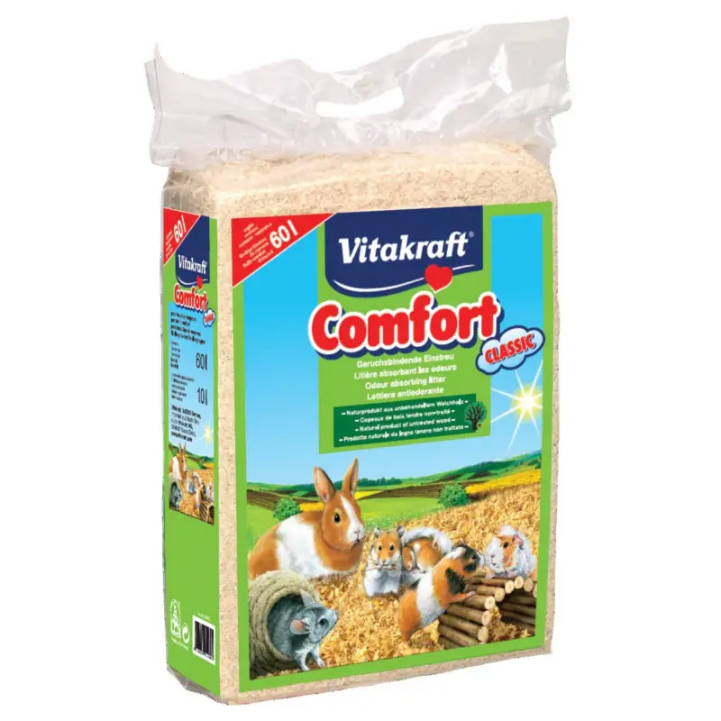 Litière Comfort Classic en copeaux Produit De Marque