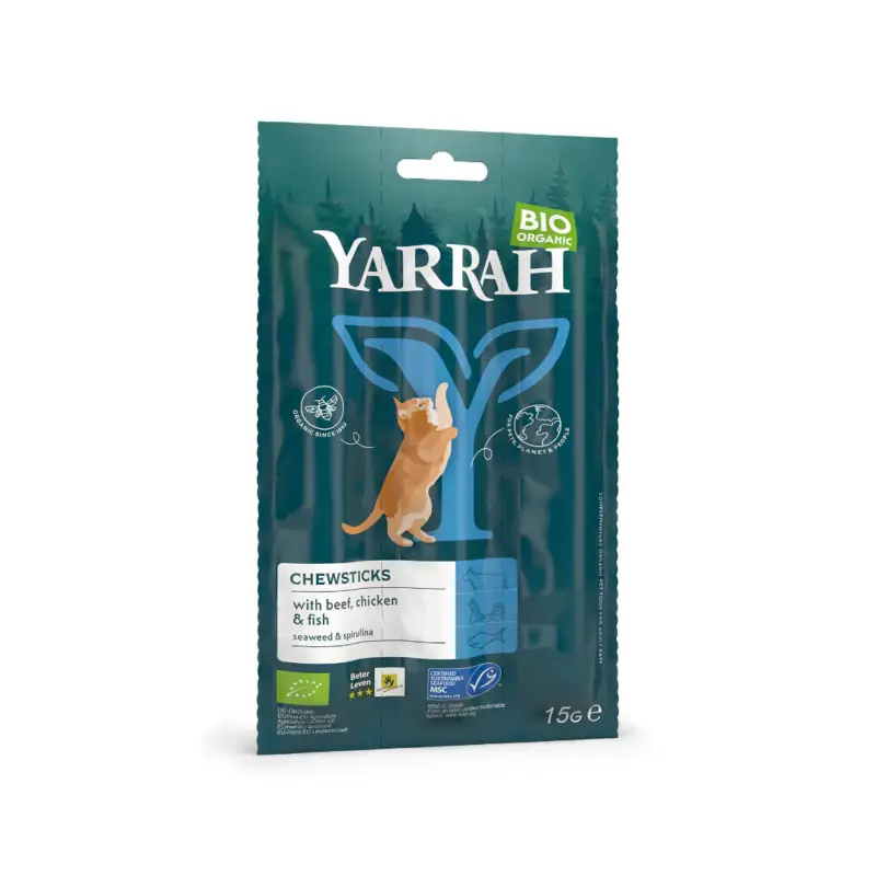 Retour Gratuit Yarrah sticks à mâcher bio pour chat