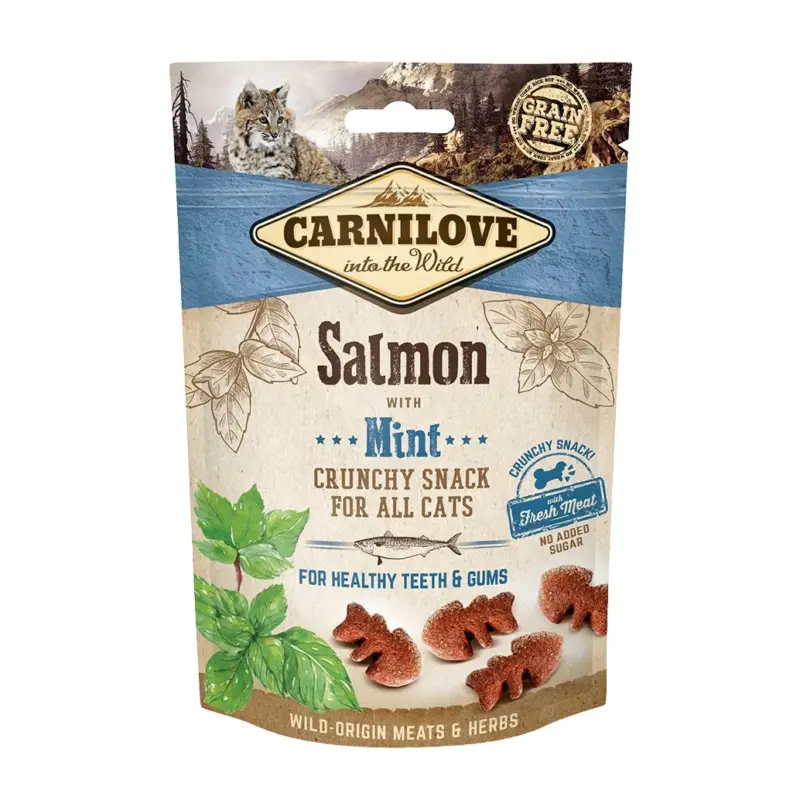 Crunchy Snack saumon et menthe chat Nouveauté