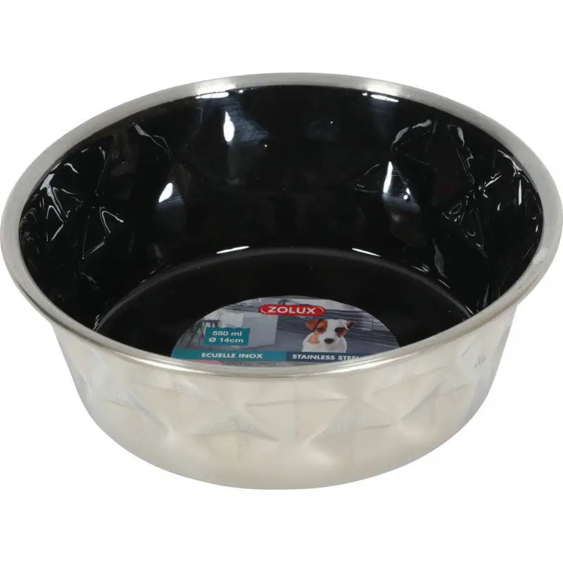 Authentique Ecuelle inox a/d diamond 550 ml noir – ZOLUX