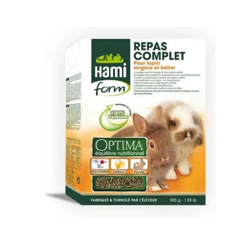 Optima repas complet lapin angora&bélier 900g – HAMIFORM Offre Du Jour