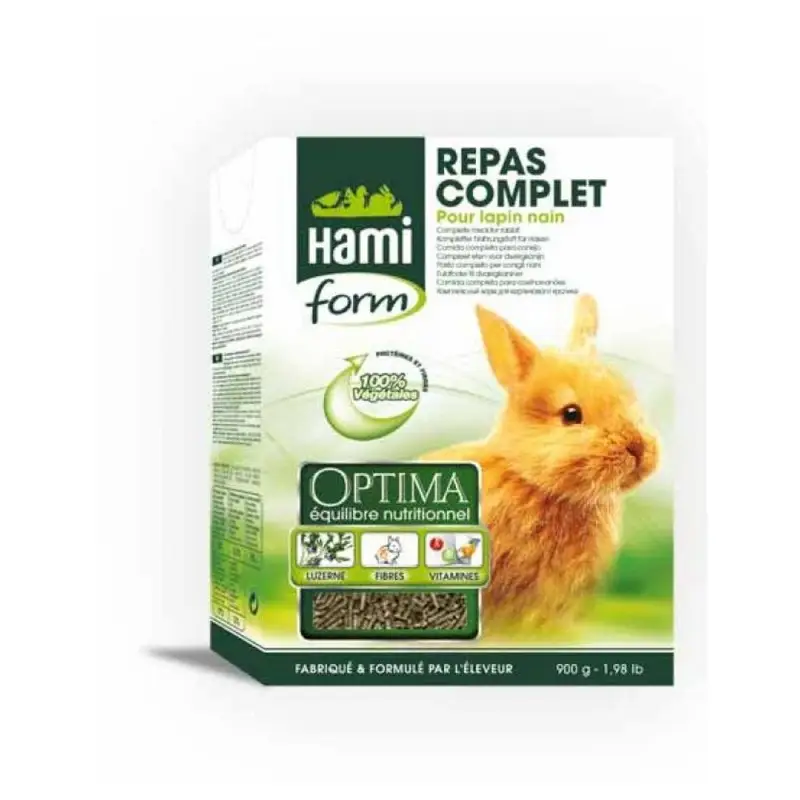 Prix Cassé Optima repas complet lapin nain900g – HAMIFORM