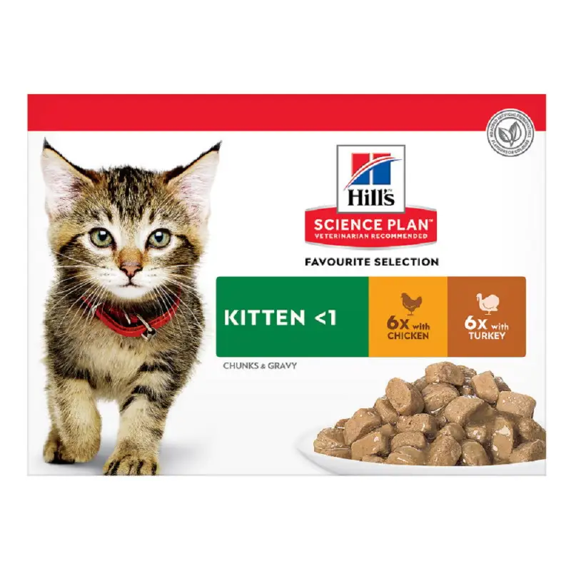 Prix Cassé 12 sachets repas pour chaton poulet et dinde 48X – HILL&rsquo;S