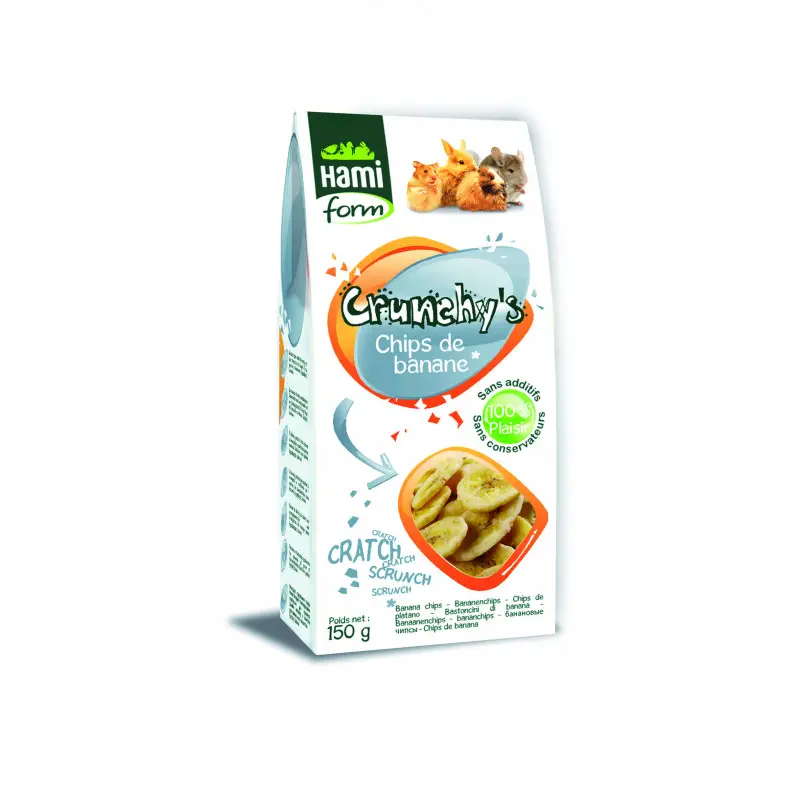 Soldes Crunchy&rsquo;s chips banane rongeurs 150g – HAMIFORM