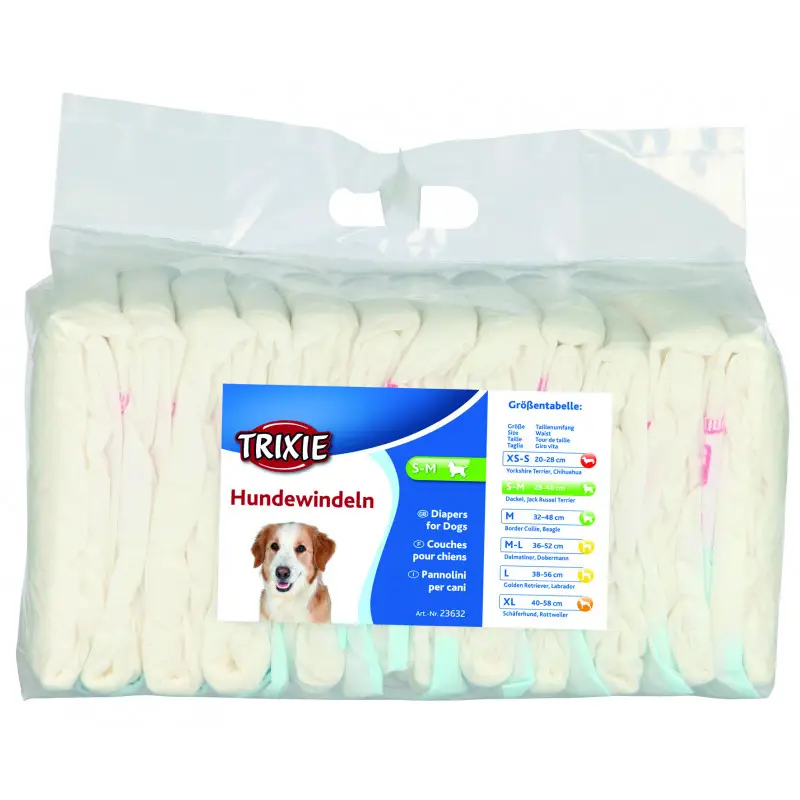 Vente Flash Couches pour chiens femelles S–M: 28–40cm-12pcs – TRIXIE