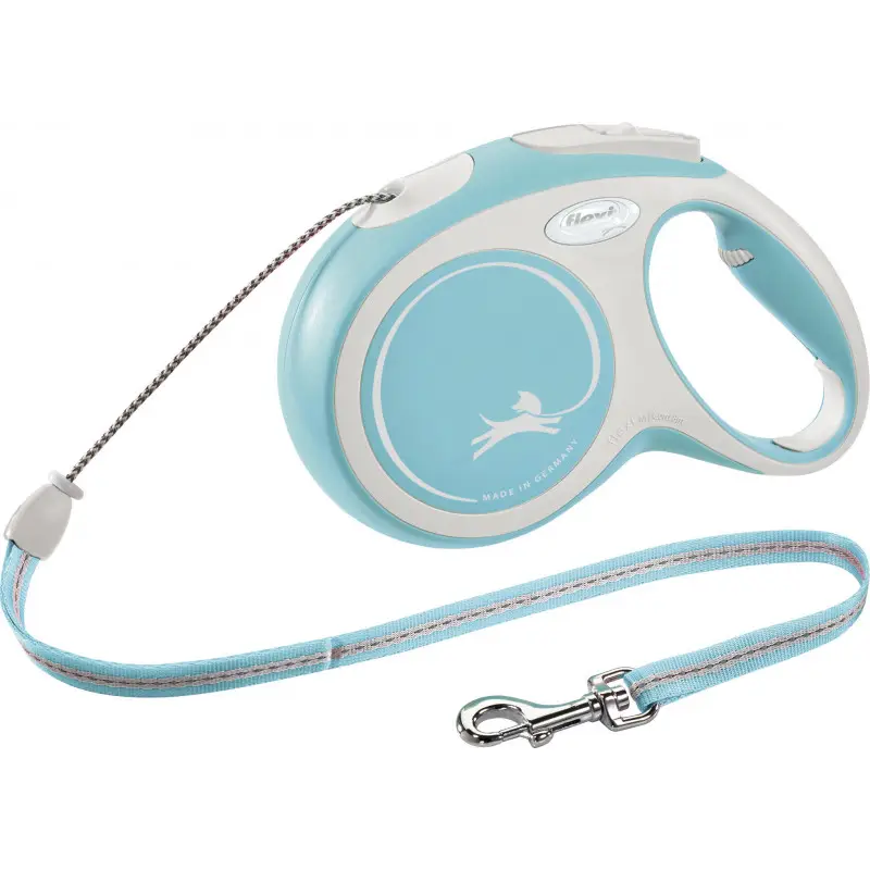 Laisse Flexi new comfort corde M: 8m bleu clair – TRIXIE Satisfait Ou Remboursé