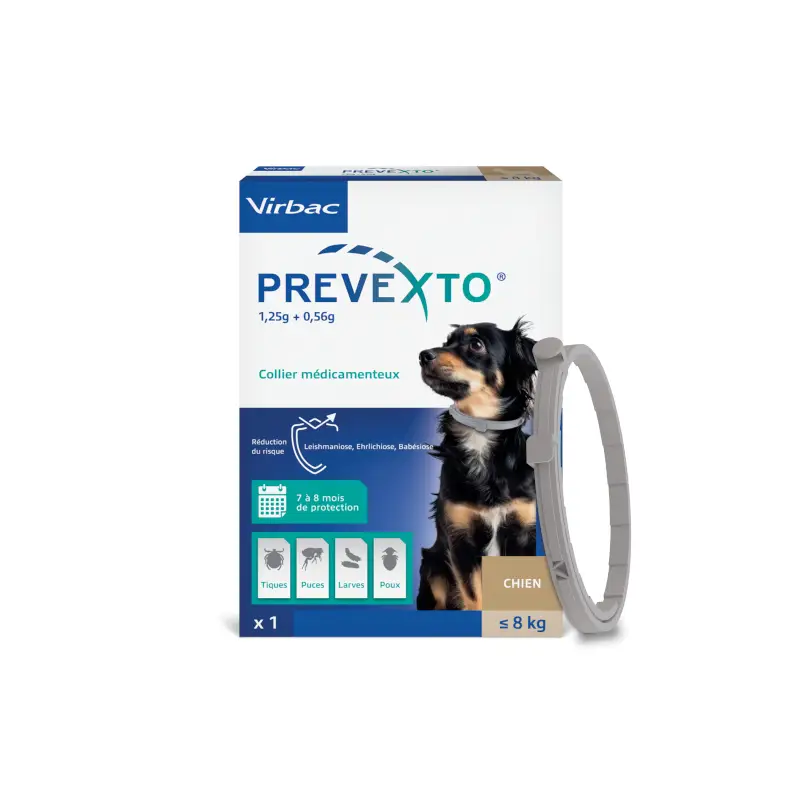 Virbac Care Prevexto – collier antiparasitaire pour chien ≤ 8kg Meilleur Prix