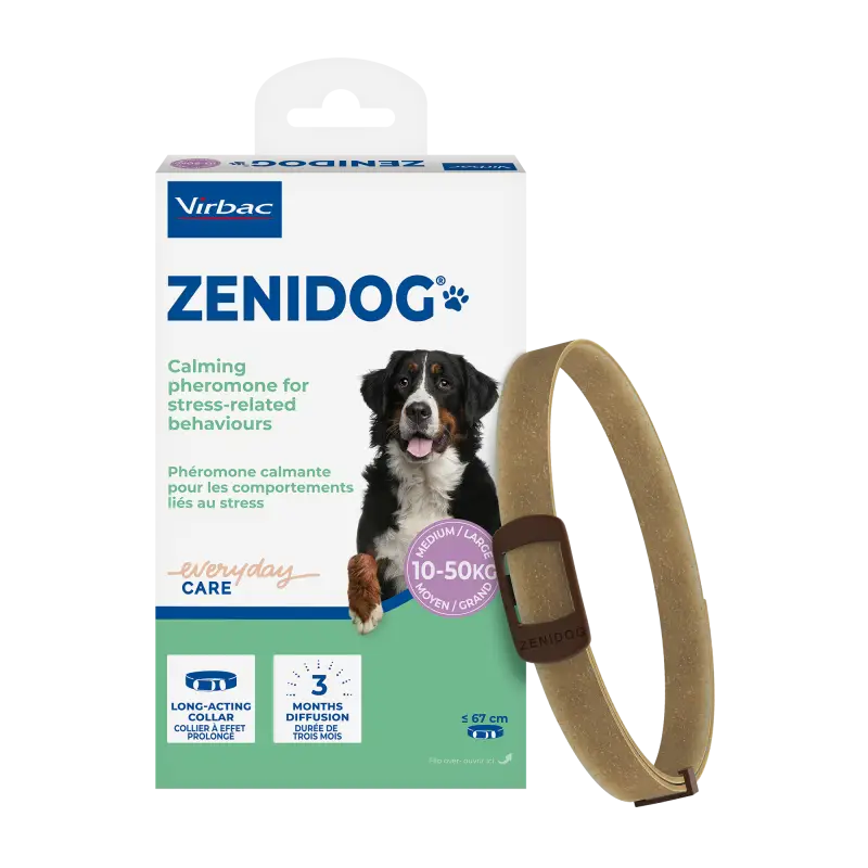 Virbac Care Zenidog – collier anti-stress moyen & grand chien > 10 kg Nouveauté