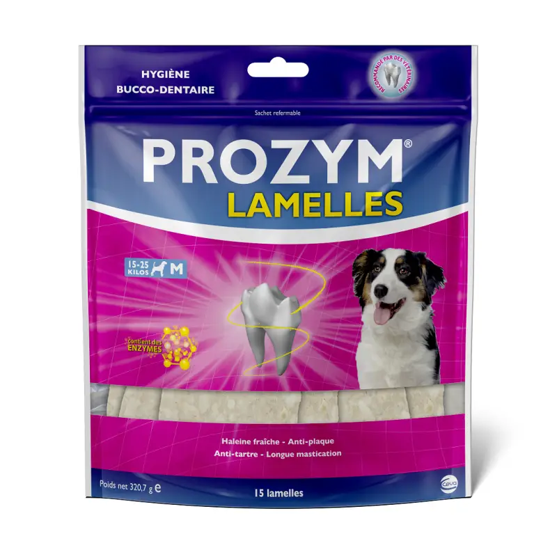 Prozym M – lamelles hygiène dentaire chien 15-25 kg Haute Qualité