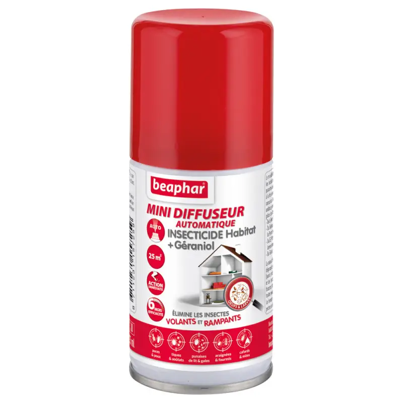 Beaphar Mini Diffuseur Automatique – insecticide habitat + géraniol Offre Exclusive