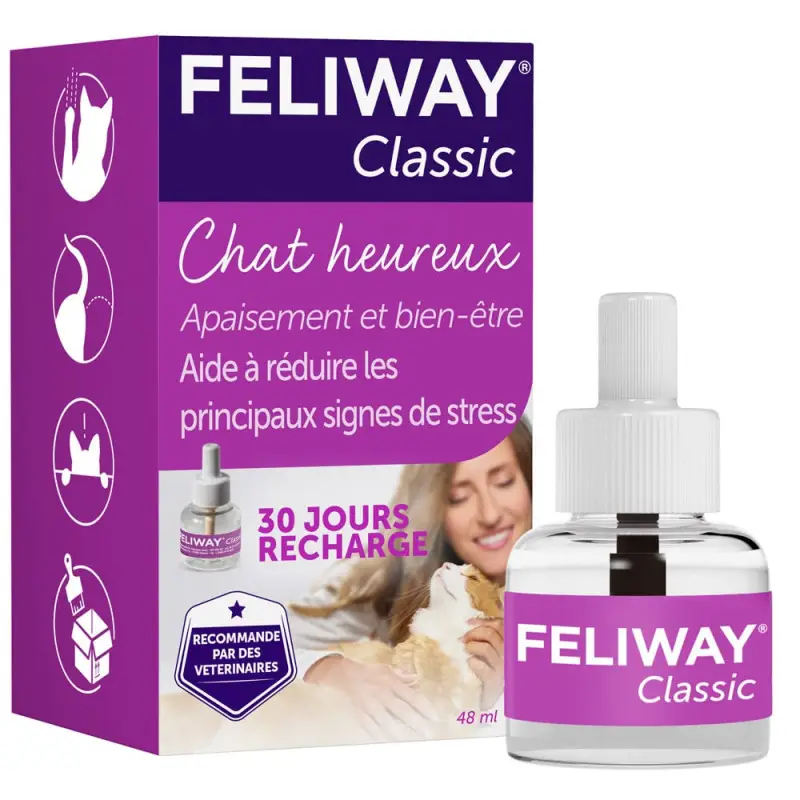Retour Gratuit Feliway Classic – recharge anti-stress chat