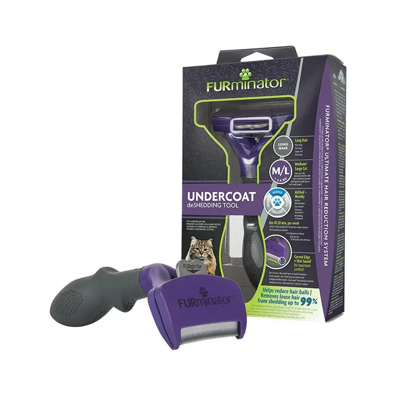 Furminator Undercoat – brosse L poils courts grand chat Nouvel Arrivage