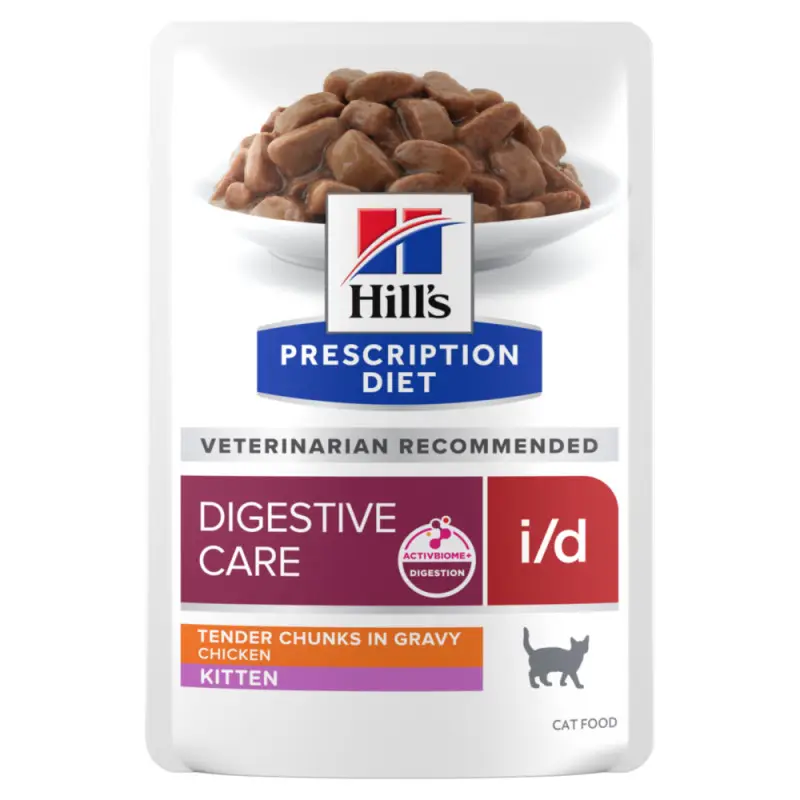Hill’s Prescription Diet i/d Digestive Care Kitten – chaton poulet en sauce Solde