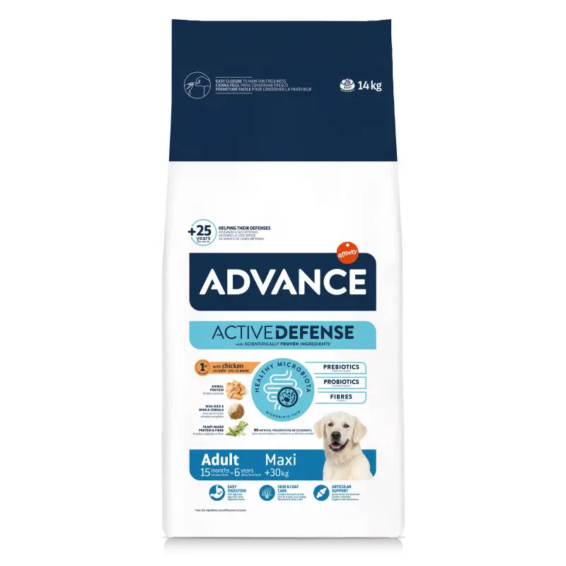 Top Vente Advance Active Defense Adult Maxi – chien au poulet