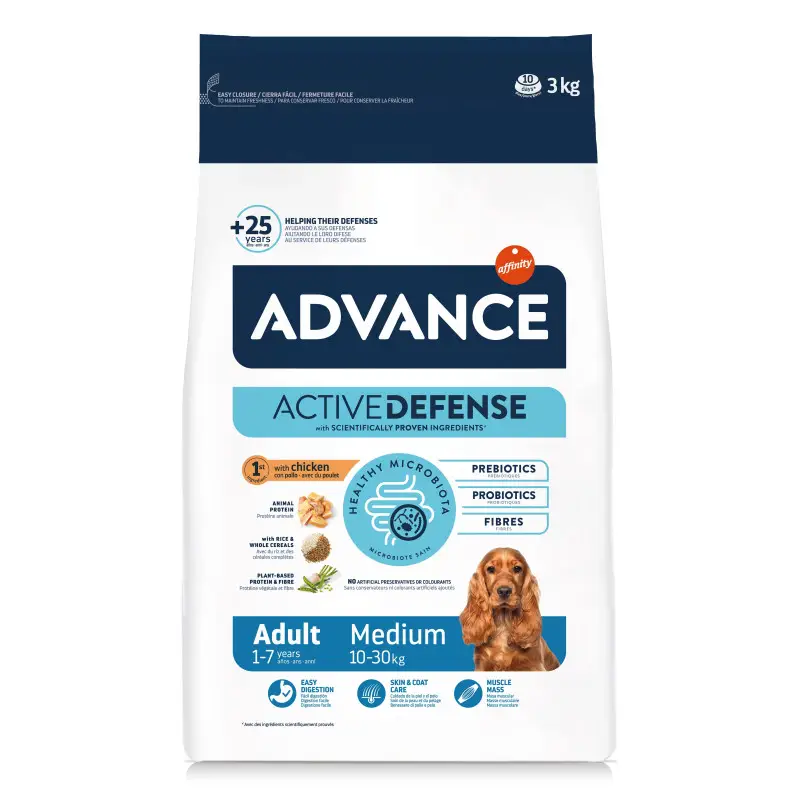 Advance Active Defense Adult Medium – chien au poulet Vente Flash