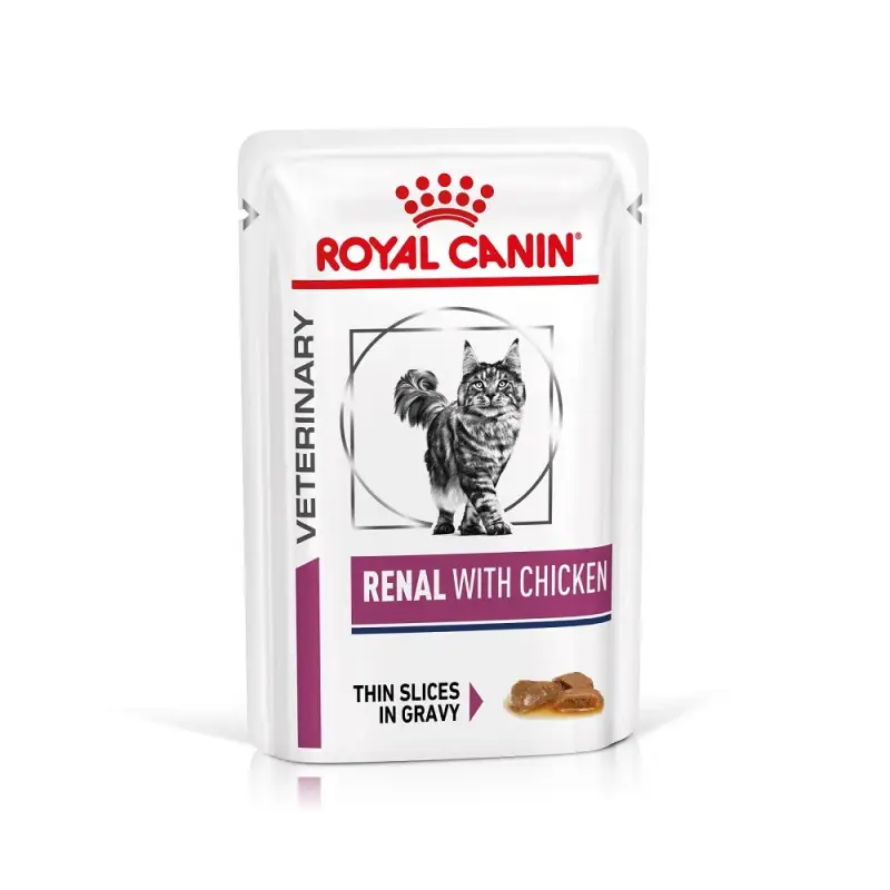 Paiement Sécurisé Royal Canin Veterinary Renal – émincés chat poulet en sauce