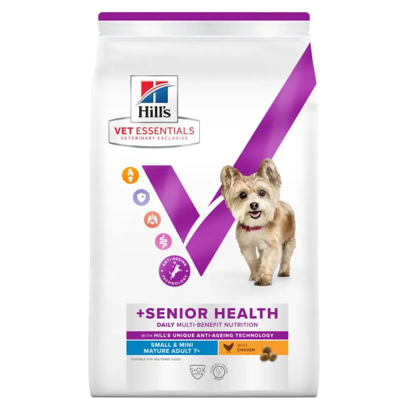Seulement Aujourd&rsquo;hui Hill&rsquo;s Vet Essentials Multi-Benefit + Senior Health Small & Mini – chien au poulet