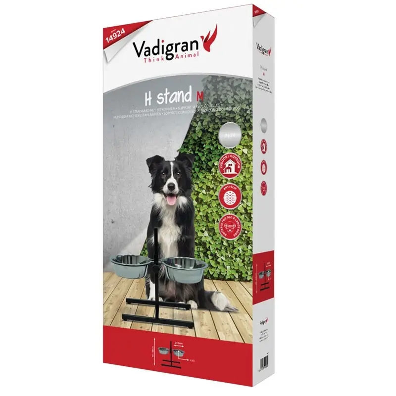 Bar à chien 2 gamelles inox Vadigran Vente Flash