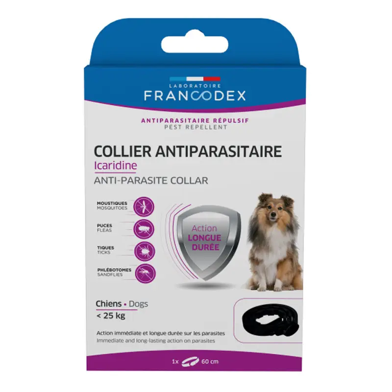 Collier antiparasitaire Icaridine chien Francodex Expédition Rapide