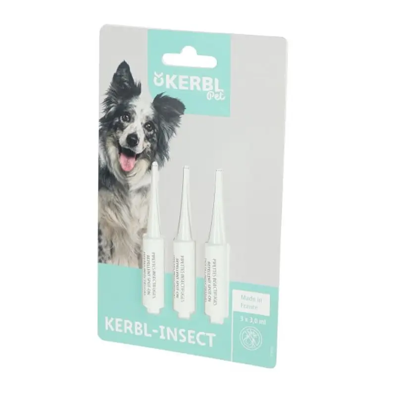 Pipettes insectifuges pour chien x3 Kerbl Vente Directe