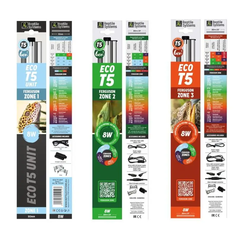 Bon Marché Kit rampe + néon T5 UVB « eco T5 unit Ferguson 8w » de Reptile Systems